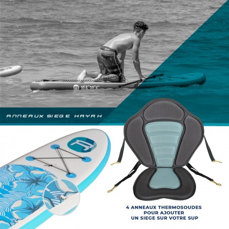 Pack Stand Up Paddle gonflable 10'6'' - ROHE FLOWER 10?6?? 30?? 6?? (320x76x15cm) - avec accessoires