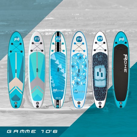 Pack Stand Up Paddle gonflable ROHE PACIFIC 10?6?? 30 ?? 6 ?? (320 x 76 x 15 cm) avec accessoires