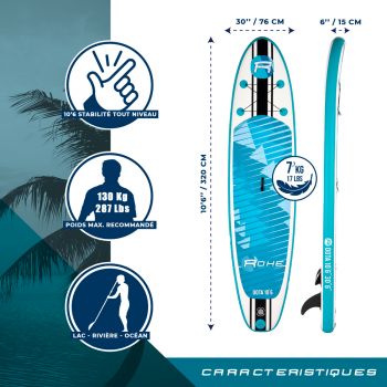 Pack Stand Up Paddle gonflable 10'6'' - OOTA ROHE 10"6"30"6"